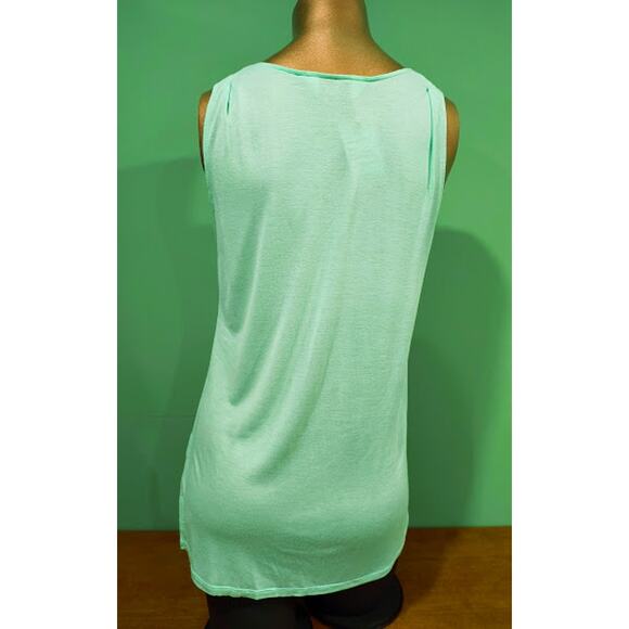 Nutshell NWT Tank Tunic with Twisted Straps And Side Slits, Aqua, Sz S - Picture 4 of 7
